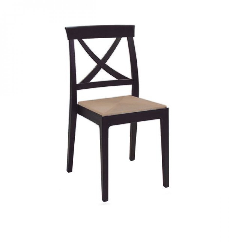 Καρέκλα "ARTEMIDE" από πολυπροπυλένιο σε χρώμα καφέ 44x53x86