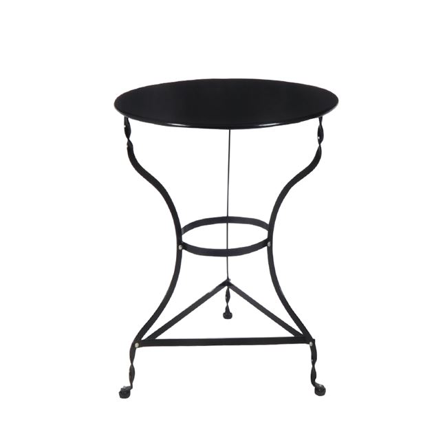 Τραπέζι "ΠΑΡΑΔΟΣΙΑΚΟ" μεταλλικό σε μαύρο χρώμα 60x71