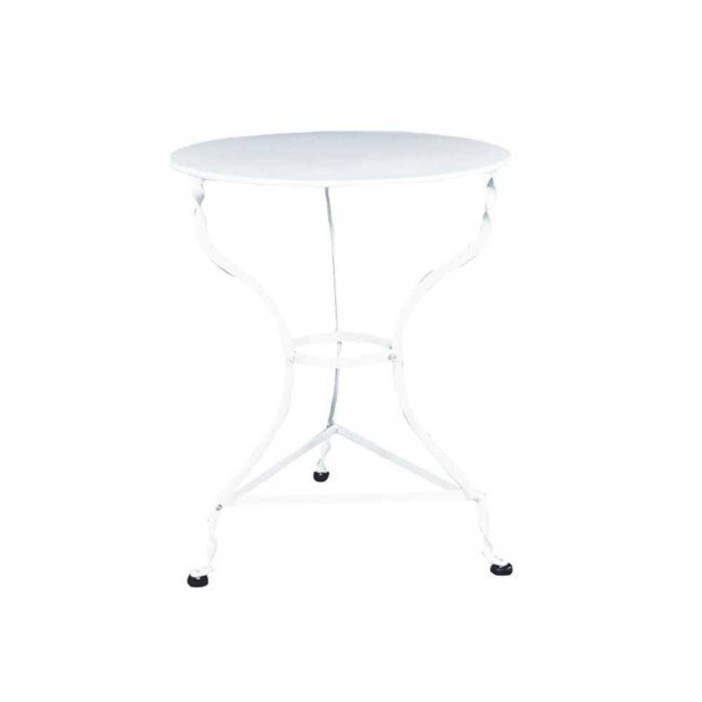 Τραπέζι "ΠΑΡΑΔΟΣΙΑΚΟ" μεταλλικό σε λευκό χρώμα 60x71