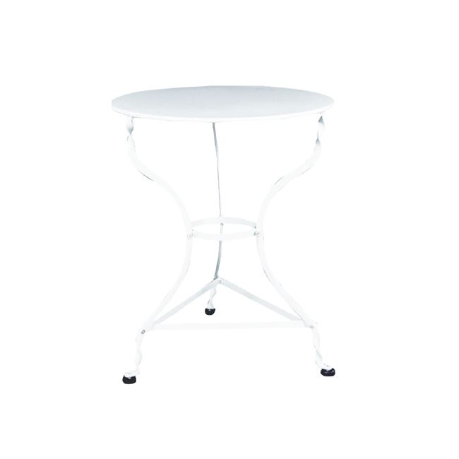 Τραπέζι "ΠΑΡΑΔΟΣΙΑΚΟ" μεταλλικό σε λευκό χρώμα 60x71