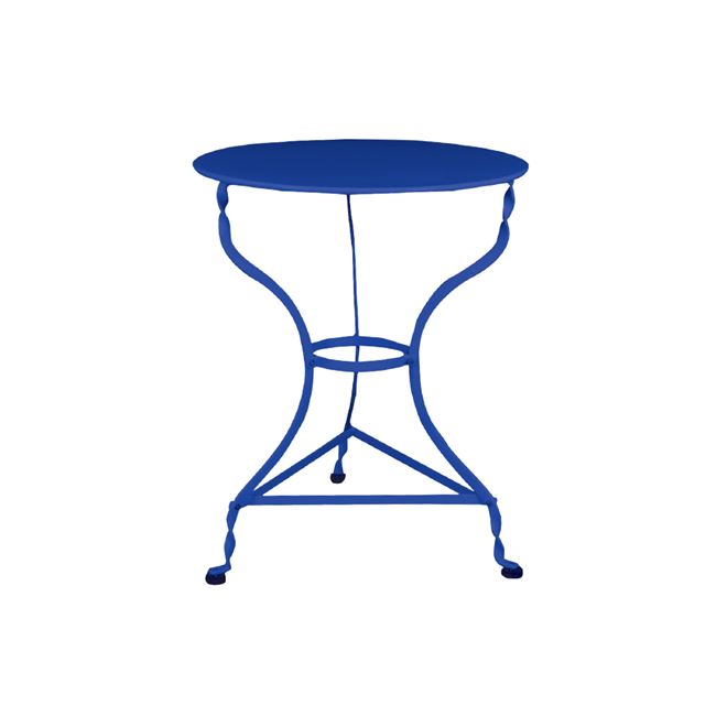 Τραπέζι "ΠΑΡΑΔΟΣΙΑΚΟ" μεταλλικό σε μπλε  χρώμα 60x71