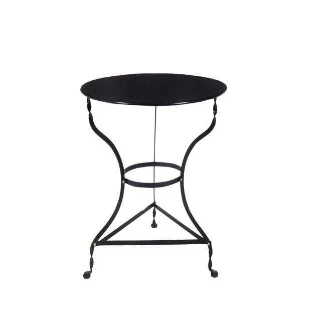 Τραπέζι "ΠΑΡΑΔΟΣΙΑΚΟ" μεταλλικό σε μαύρο χρώμα 70x71