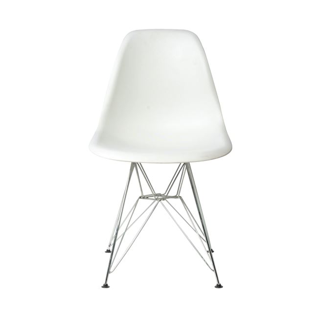 Καρέκλα "ART" μεταλλική-pp σε χρώμα λευκό 46x55x82