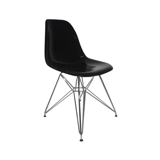 Καρέκλα "ART" μεταλλική-pp σε χρώμα μαύρο 46x55x82