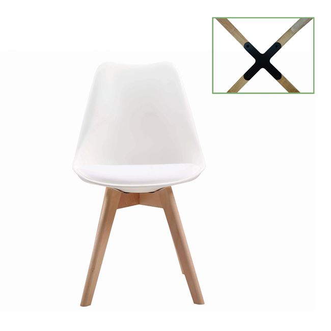 Καρέκλα "MARTIN" από pp σε λευκό χρώμα 49x54x82