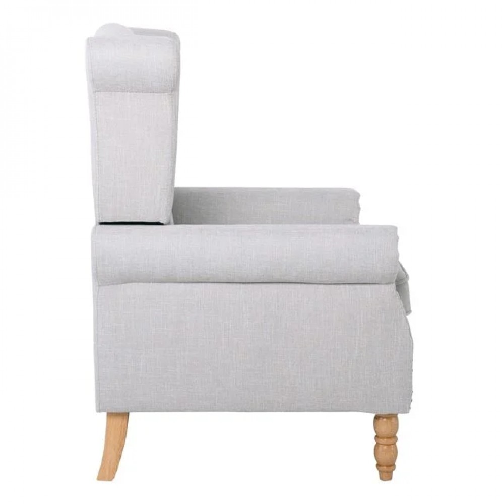 Πολυθρόνα "ROSY" από ύφασμα σε χρώμα εκρού 76x80x103