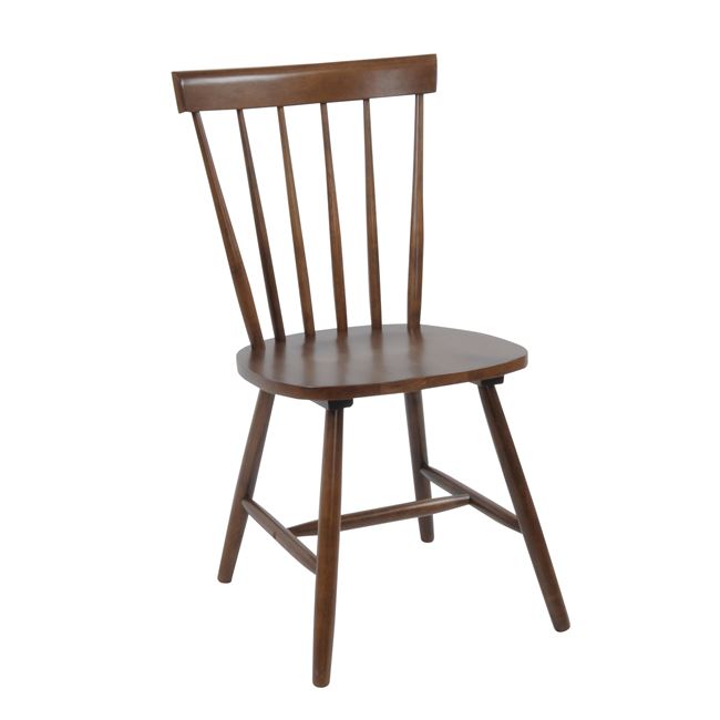 Καρέκλα "SALOON" ξύλινη μασιφ σε καρυδί χρώμα 45x47x89