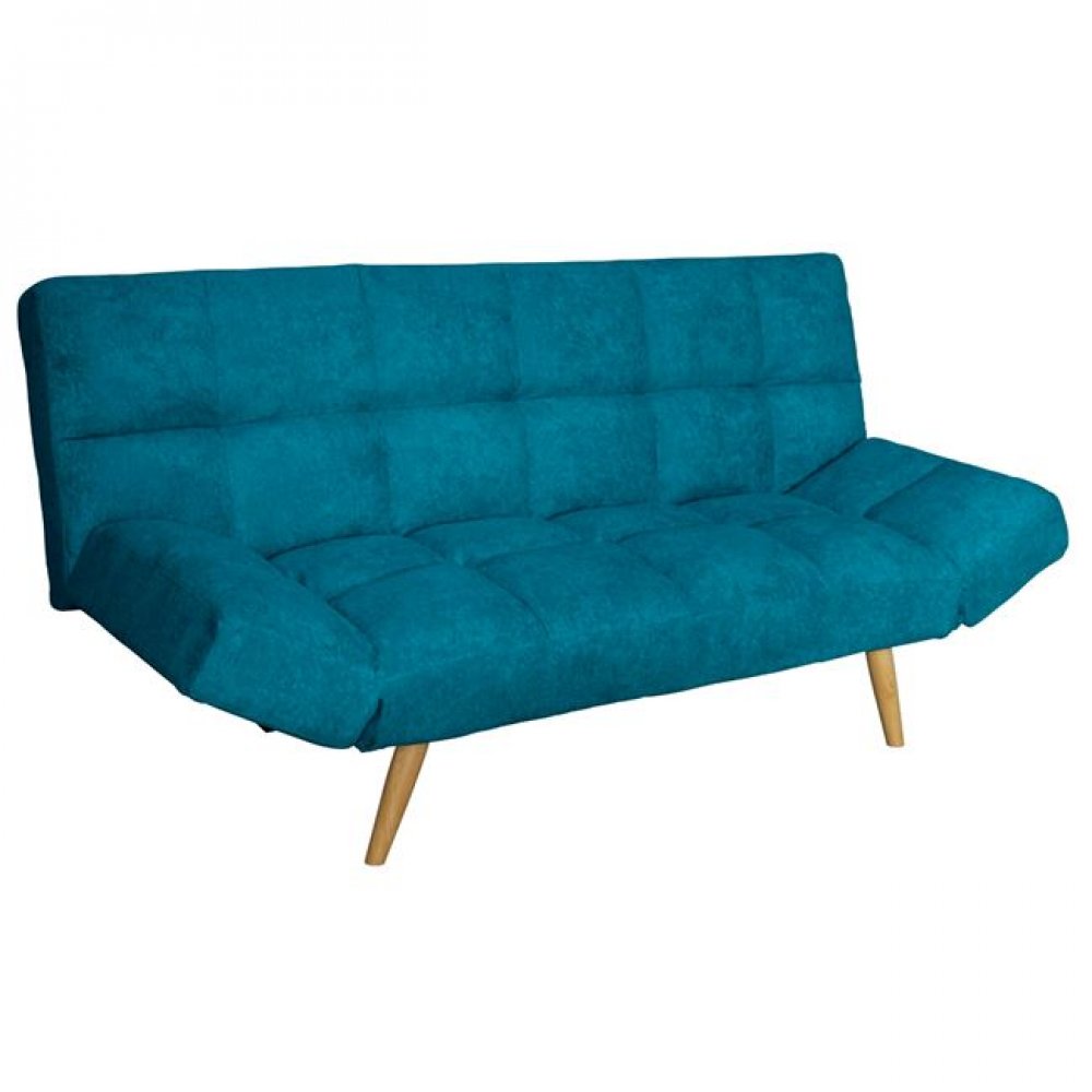 Καναπές-κρεβάτι "MOTION" διθέσιος από ύφασμα σε γαλάζιο χρώμα 182x81x84