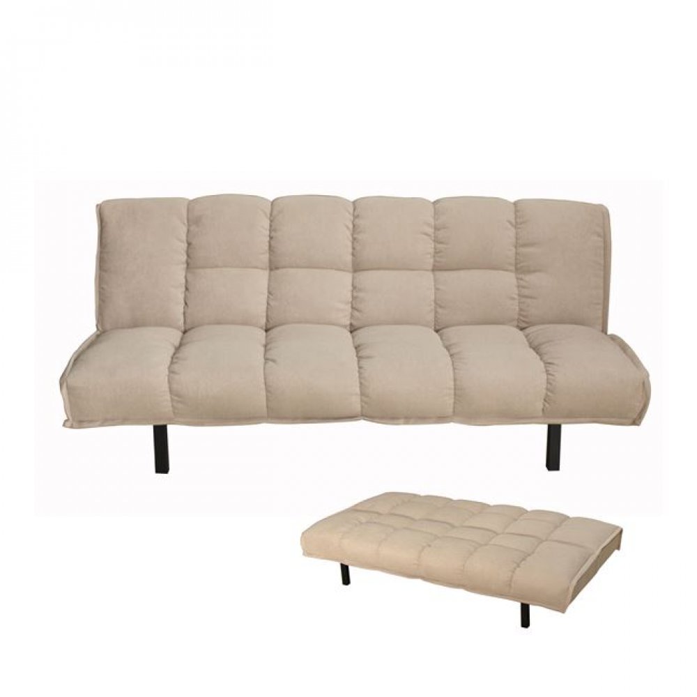 Καναπές-κρεβάτι "COMET" υφασμάτινος σε μπεζ χρώμα 193x84x85