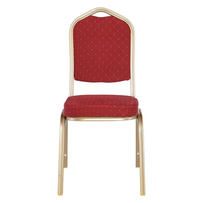 Καρέκλα "HILTON" από μέταλλο/ύφασμα σε κόκκινο/χρυσό χρώμα 44x55x93