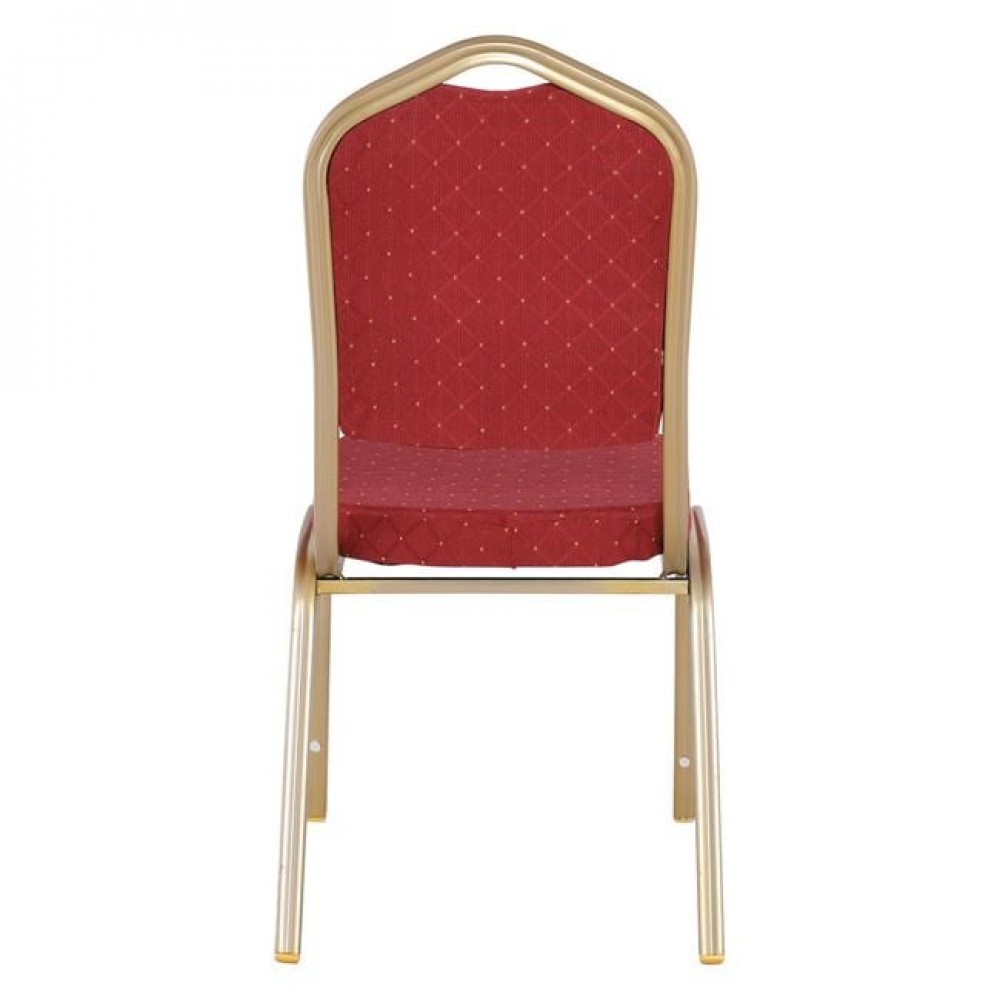 Καρέκλα "HILTON" από μέταλλο/ύφασμα σε κόκκινο/χρυσό χρώμα 44x55x93