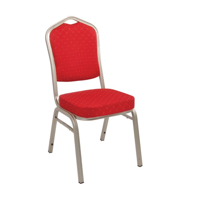 Καρέκλα "HILTON" μεταλλική-υφασμάτινη σε κόκκινο χρώμα 46x52x93