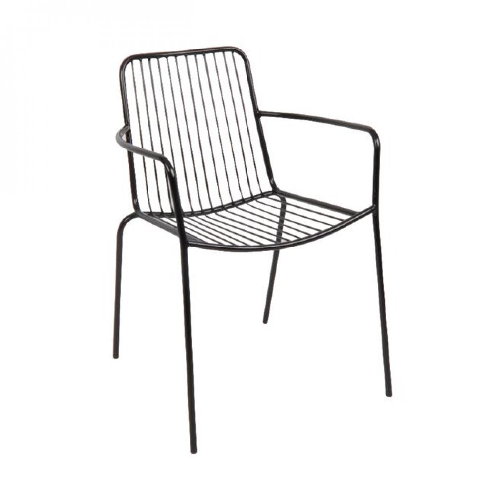 Πολυθρόνα "NEXUS" μεταλλική σε μαύρο χρώμα 56x58x80