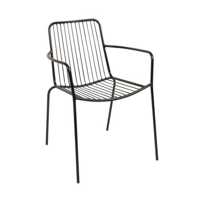 Πολυθρόνα "NEXUS" μεταλλική σε μαύρο χρώμα 56x58x80