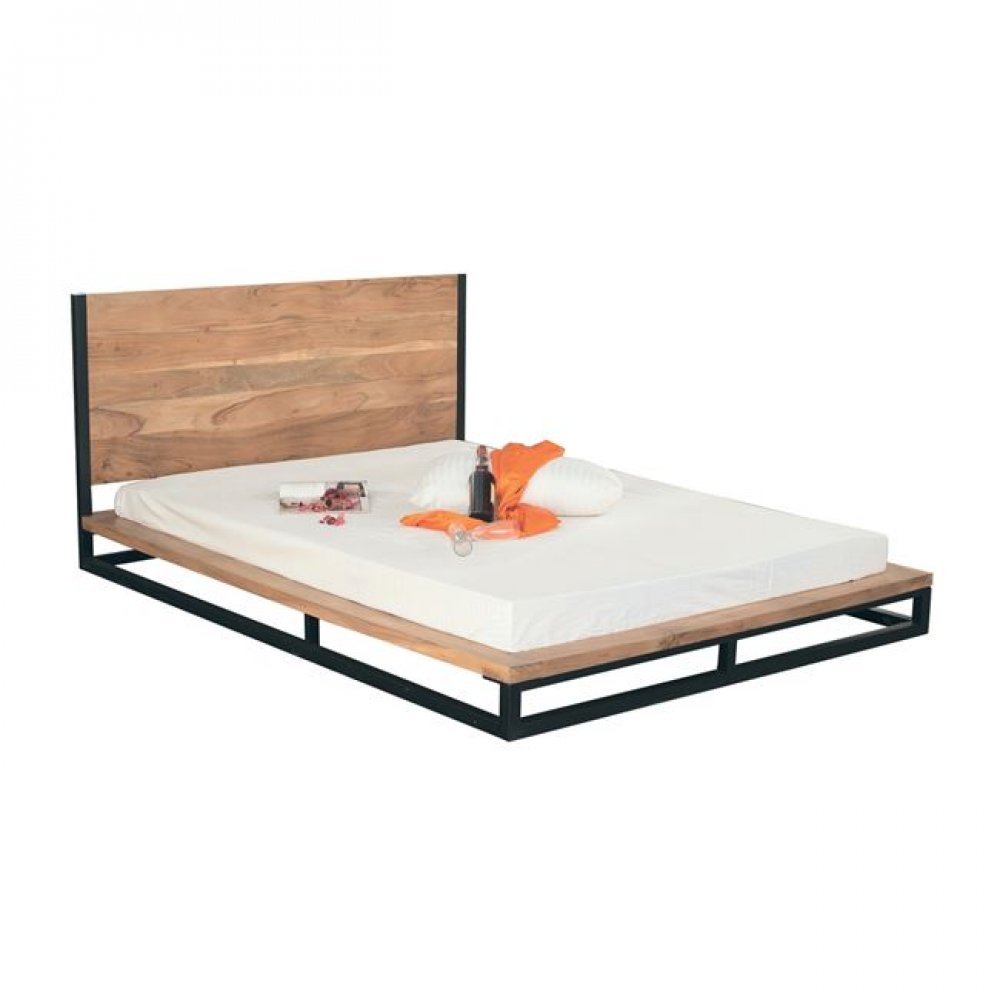 Κρεβάτι "NEPAL" διπλό από ακακία σε φυσικό χρώμα 173x223x90