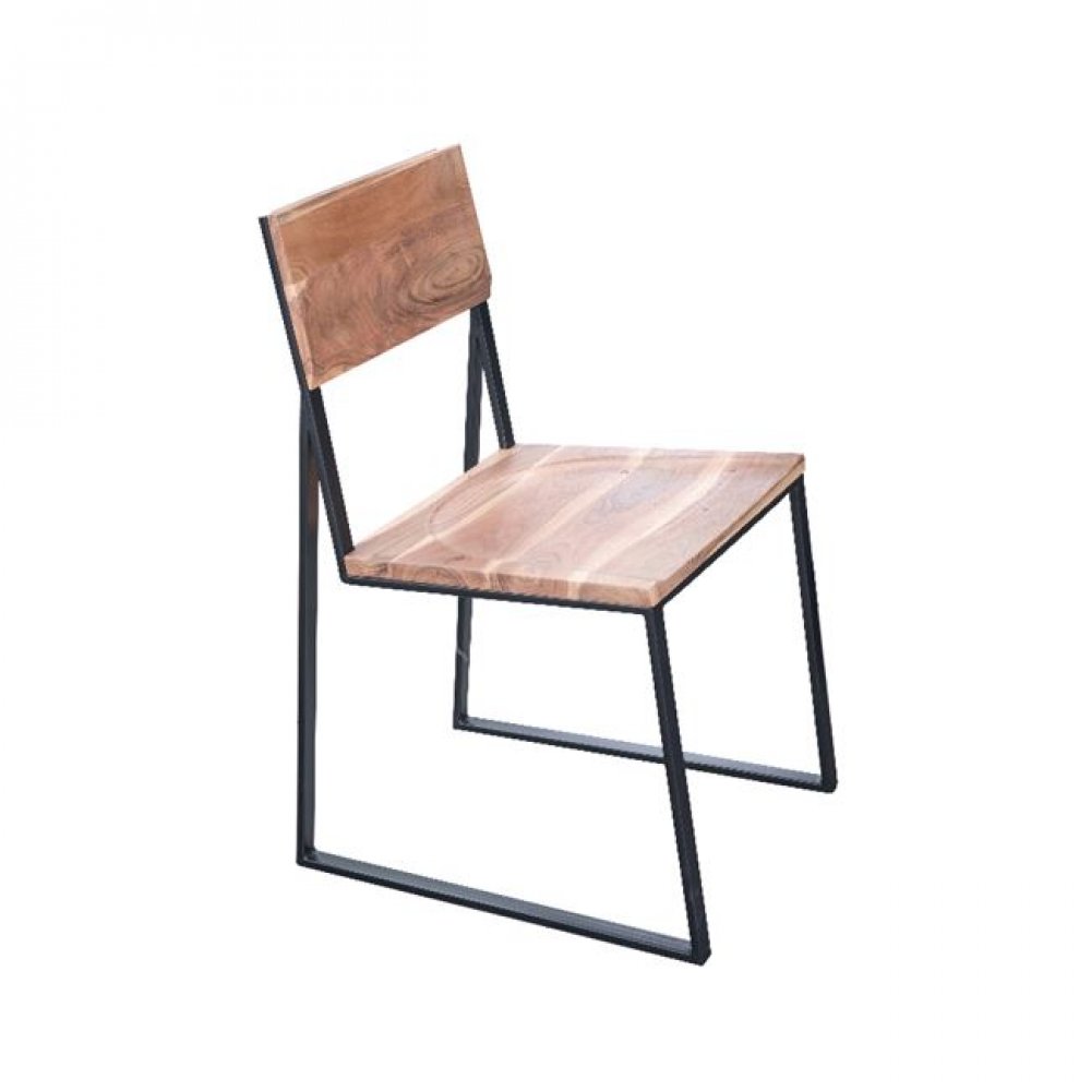 Καρέκλα "VILLAGE" ξύλινη ακακία σε φυσικό χρώμα 44x42x85