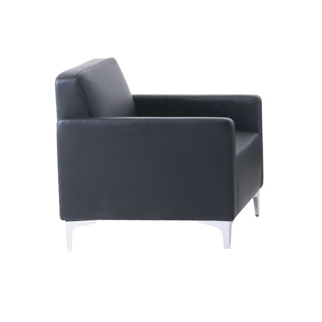 Πολυθρόνα "STYLE" από pu σε μαύρο χρώμα 64x71x72