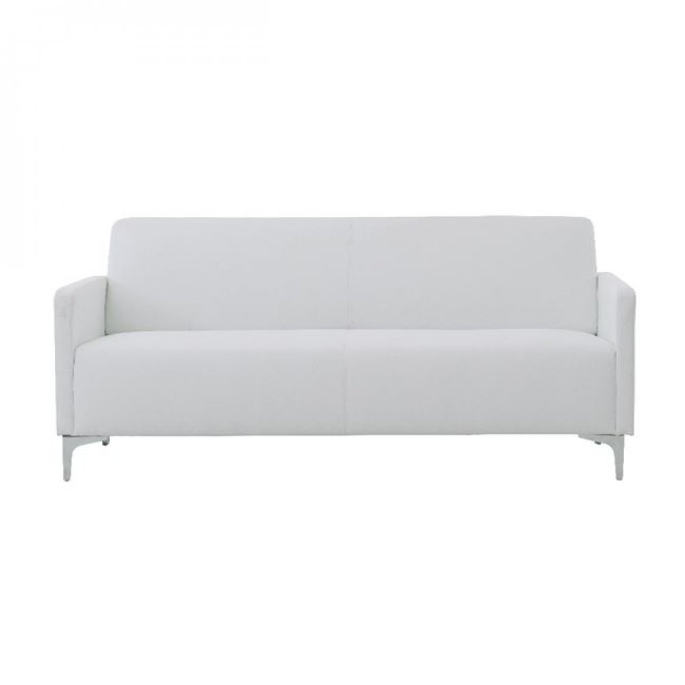 Καναπές "STYLE" διθέσιος από pu σε λευκό χρώμα 112x71x72