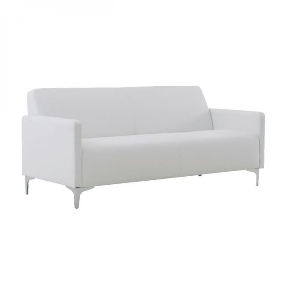 Καναπές "STYLE" τριθέσιος από pu σε λευκό χρώμα 164x71x72