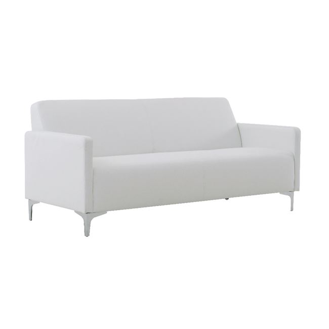 Καναπές "STYLE" τριθέσιος από pu σε λευκό χρώμα 164x71x72