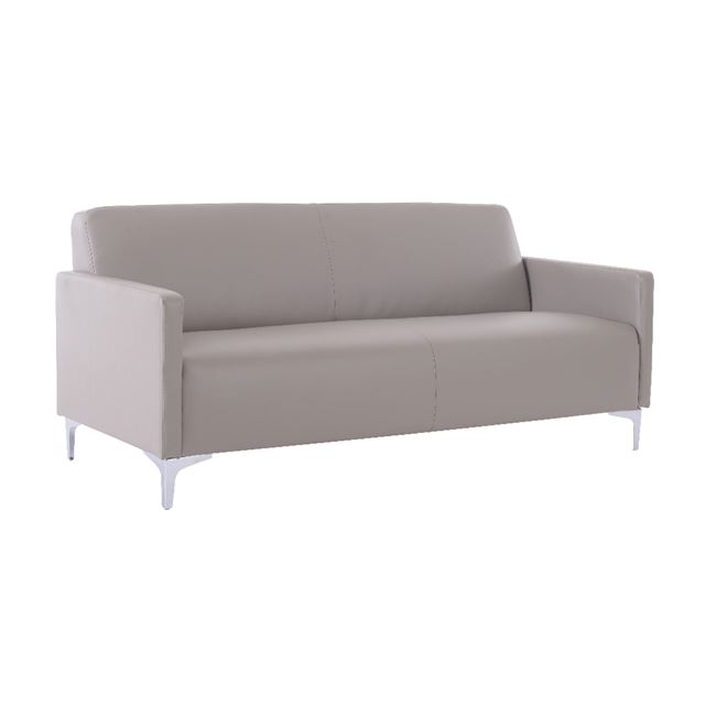 Καναπές "STYLE" τριθέσιος pu σε sand grey χρώμα 164x71x72