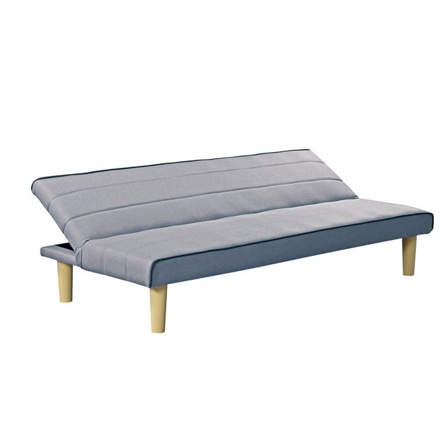 Καναπές-κρεβάτι "BIZ" από ύφασμα σε ανοιχτό γκρι χρώμα 167x75x70