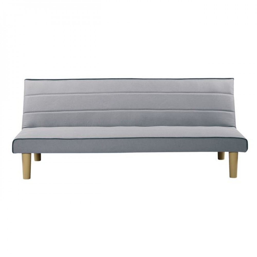 Καναπές-κρεβάτι "BIZ" από ύφασμα σε ανοιχτό γκρι χρώμα 167x75x70