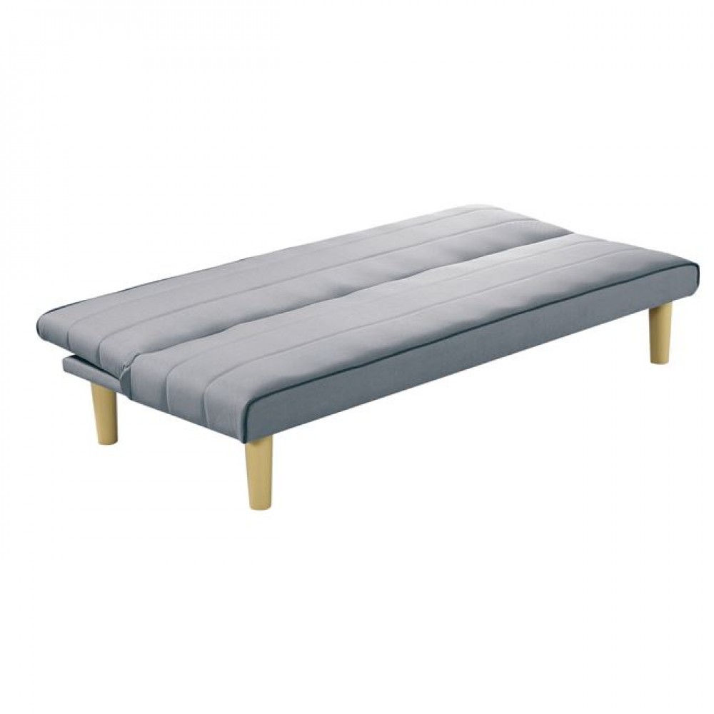 Καναπές-κρεβάτι "BIZ" από ύφασμα σε ανοιχτό γκρι χρώμα 167x75x70