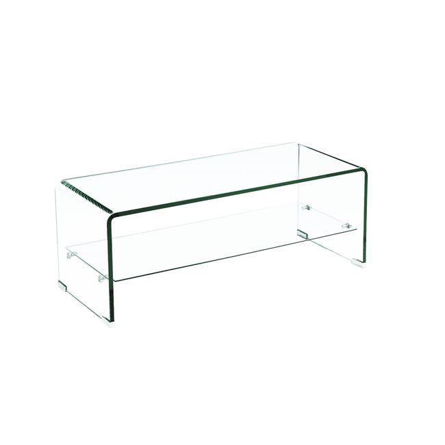 Τραπέζι σαλονιού "GLASSER" γυάλινο 100x50x43