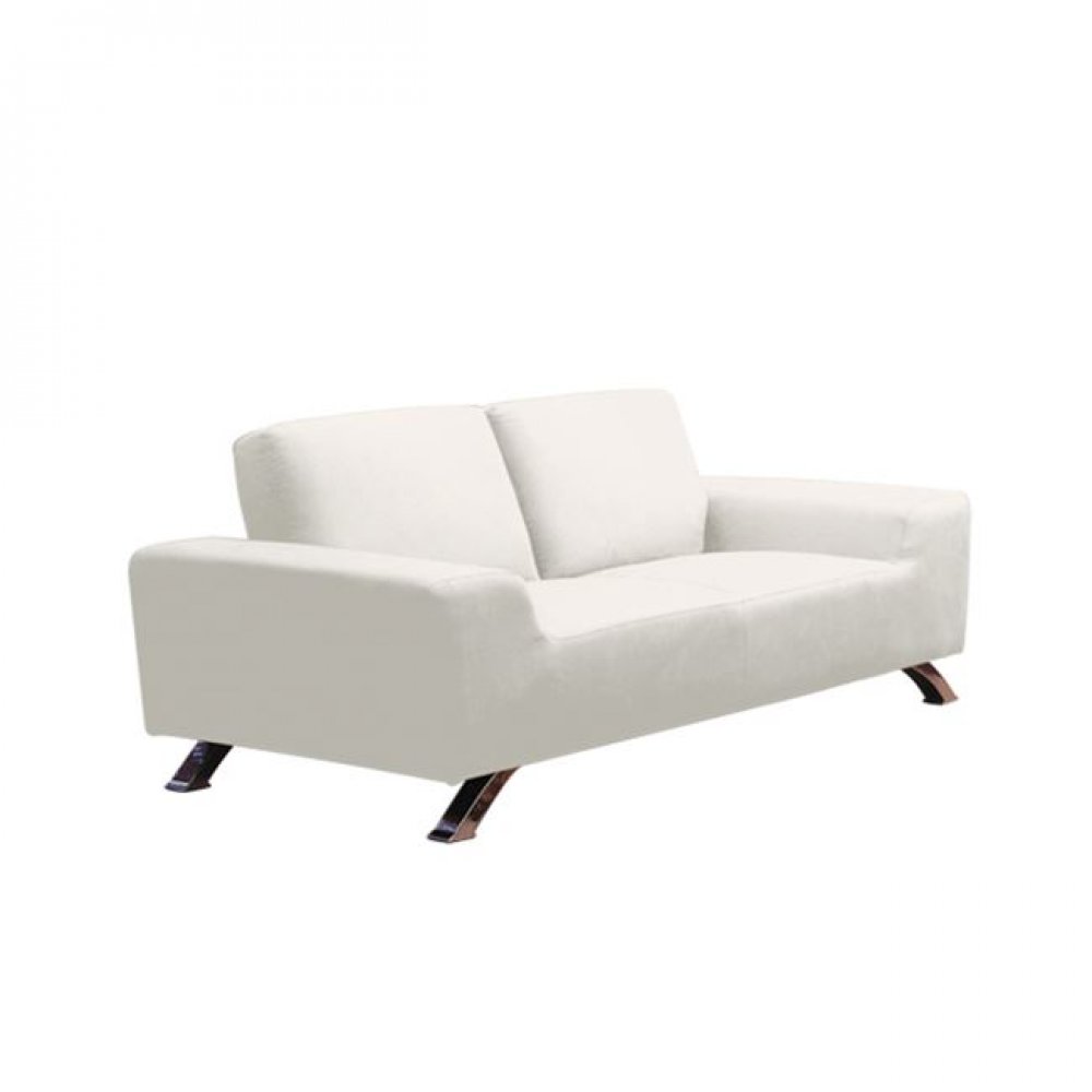 Καναπές "BANCO" διθέσιος υφασμάτινος σε λευκό χρώμα 180x90x75