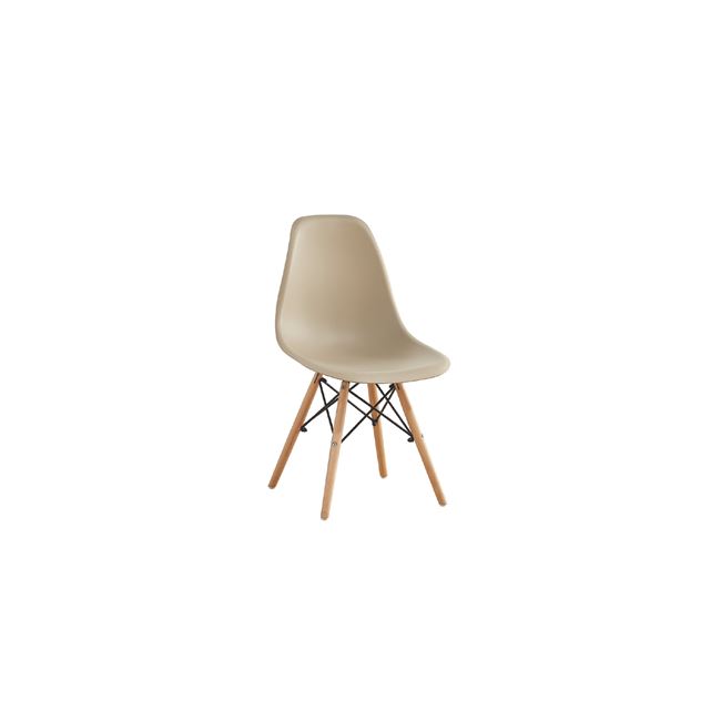 Καρέκλα "ART WOOD" ξύλινη-pp σε μπεζ χρώμα 46x52x82