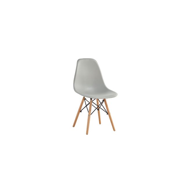 Καρέκλα "ART WOOD" ξύλινη-pp σε γκρι χρώμα 46x52x82