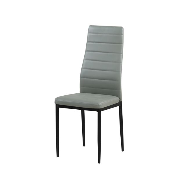 Καρέκλα "JETTA" μεταλλική-pvc σε γκρι χρώμα 40x50x95