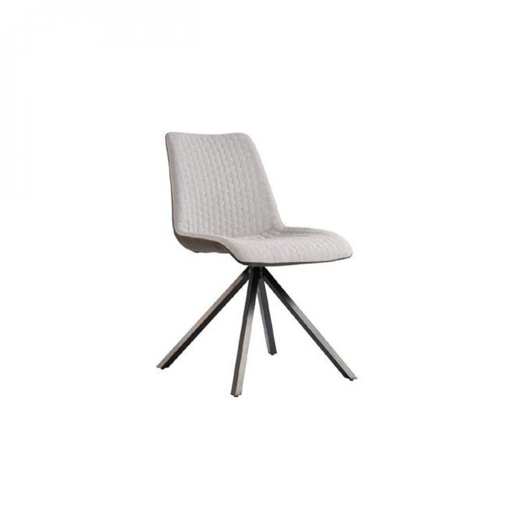 Καρέκλα "PENNY" μεταλλική-υφασμάτινη σε λευκό χρώμα 49x62x91
