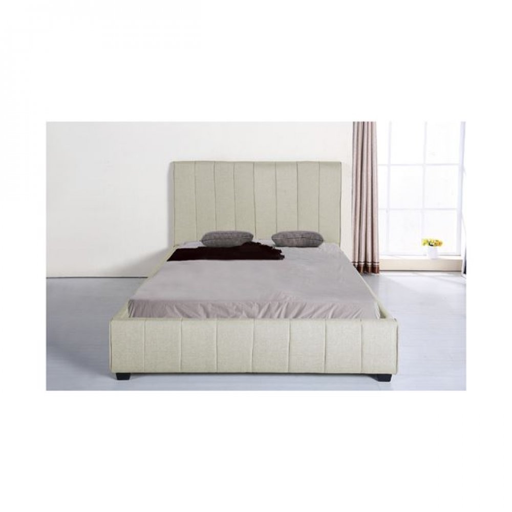 Κρεβάτι "LEXUS" διπλό από ύφασμα σε εκρού χρώμα 188x213x120