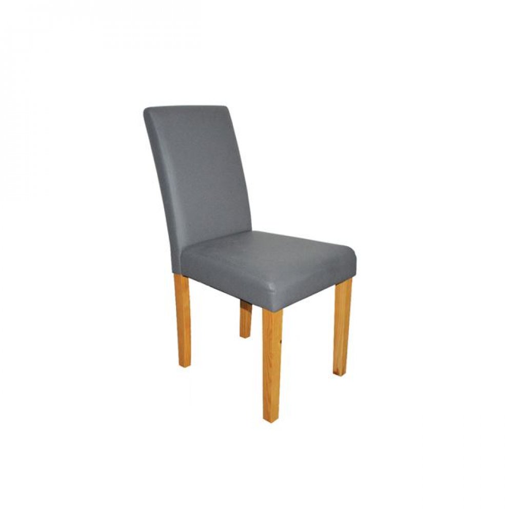 Καρέκλα "MALEVA-L" ξύλινη-pu σε χρώμα γκρι 42x56x93
