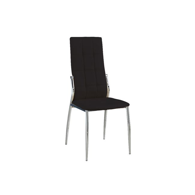 Καρέκλα "PRIMA K/D" χρωμίου-pvc σε χρώμα μαύρο 44x56x100