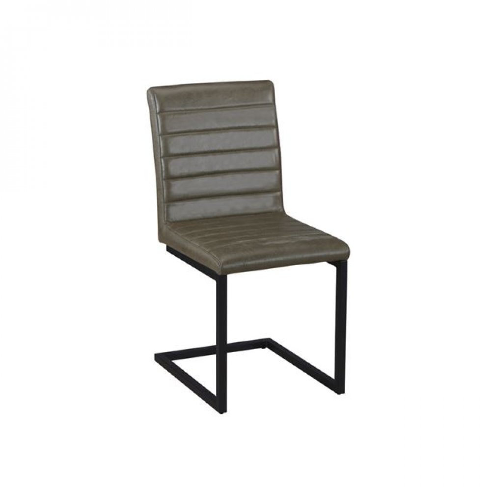 Καρέκλα "ALTO" μεταλλική-υφασμάτινη σε χρώμα vintage πράσινο 54x59x86