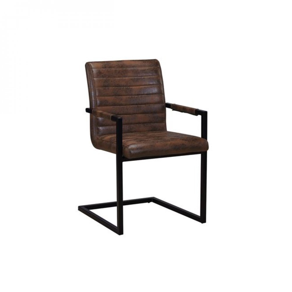 Καρέκλα "ALTO" μεταλλική-υφασμάτινη σε χρώμα vintage καφέ 54x59x86