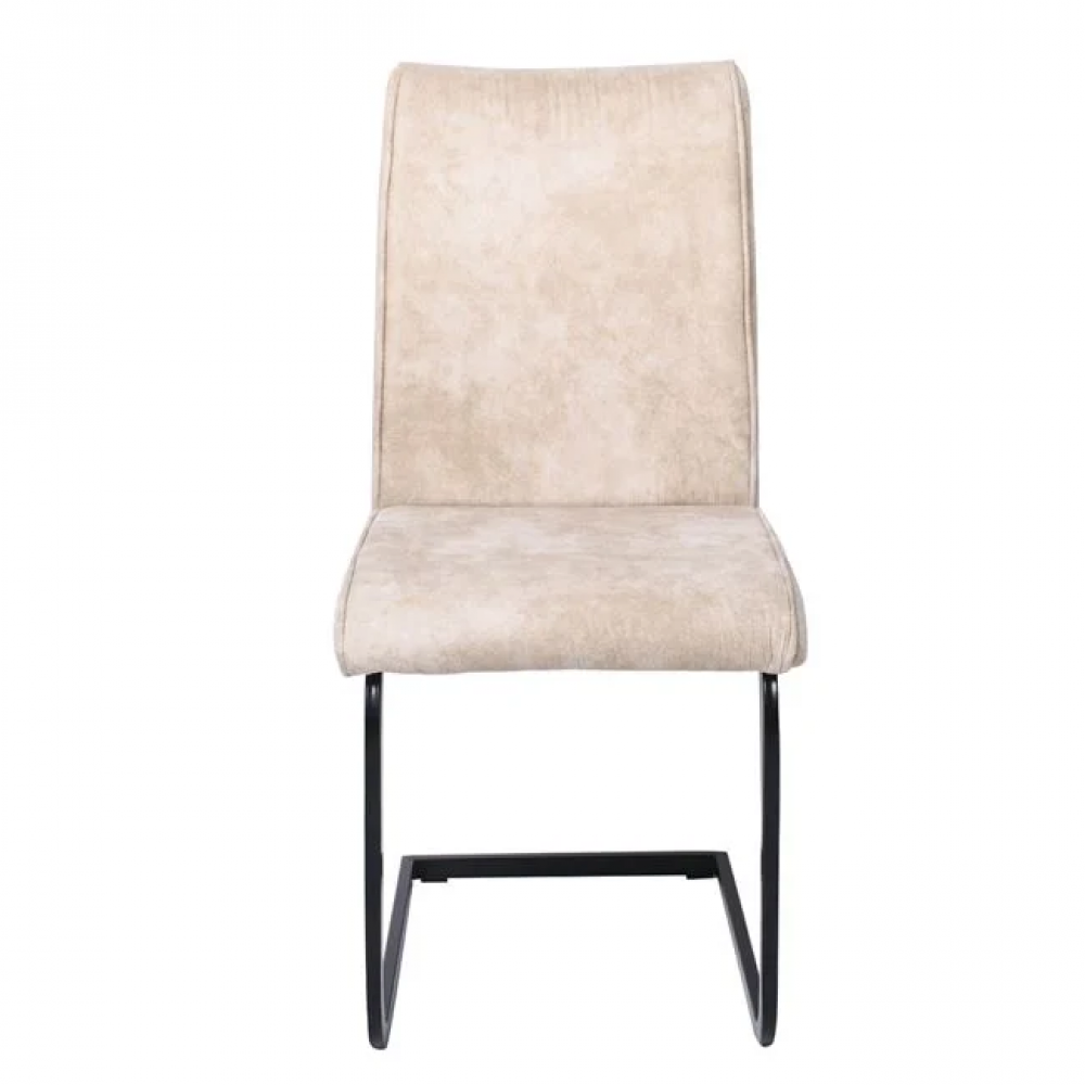 Καρέκλα "TORY" μεταλλική-υφασμάτινη σουετ σε μπεζ χρώμα 43x56x95