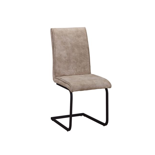 Καρέκλα "TORY" μεταλλική-υφασμάτινη σουετ σε μπεζ χρώμα 43x56x95