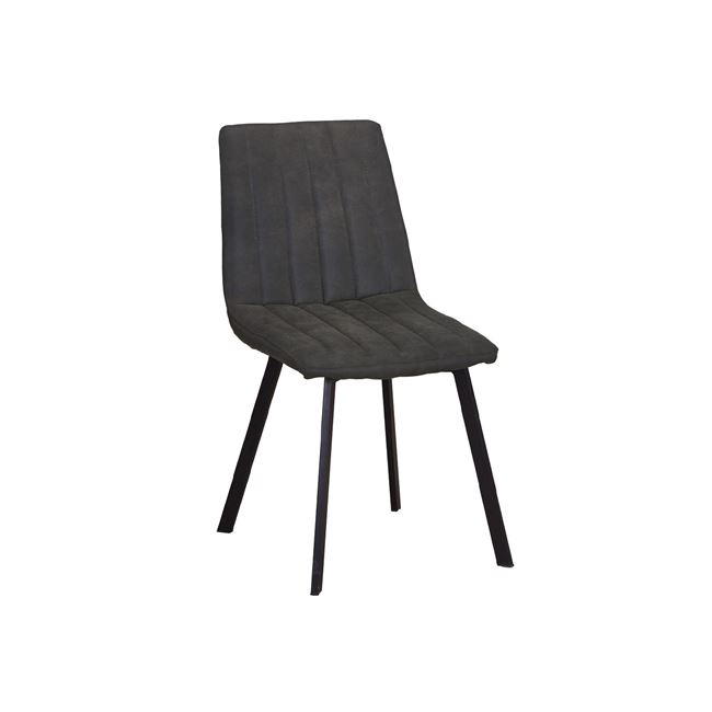 Καρέκλα "BETTY" μεταλλική-υφασμάτινη σουετ σε ανθρακί χρώμα 45x60x87