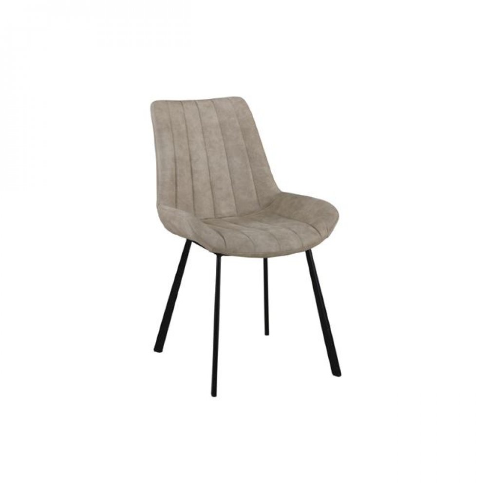 Καρέκλα "MATT" μεταλλική-υφασμάτινη σουετ σε μπεζ χρώμα 55x61x88