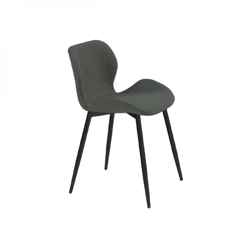 Καρέκλα "LILIAN" μεταλλική-υφασμάτινη σε σκούρο γκρι χρώμα 46x48x75