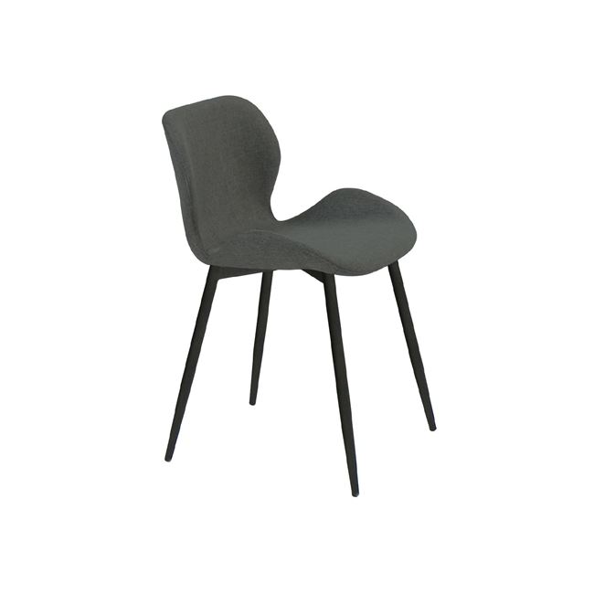 Καρέκλα "LILIAN" μεταλλική-υφασμάτινη σε σκούρο γκρι χρώμα 46x48x75
