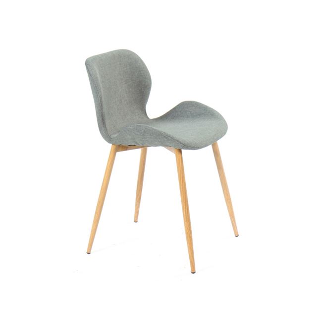 Καρέκλα "LILIAN" μεταλλική-υφασμάτινη σε φυσικό-γκρι χρώμα 46x48x75