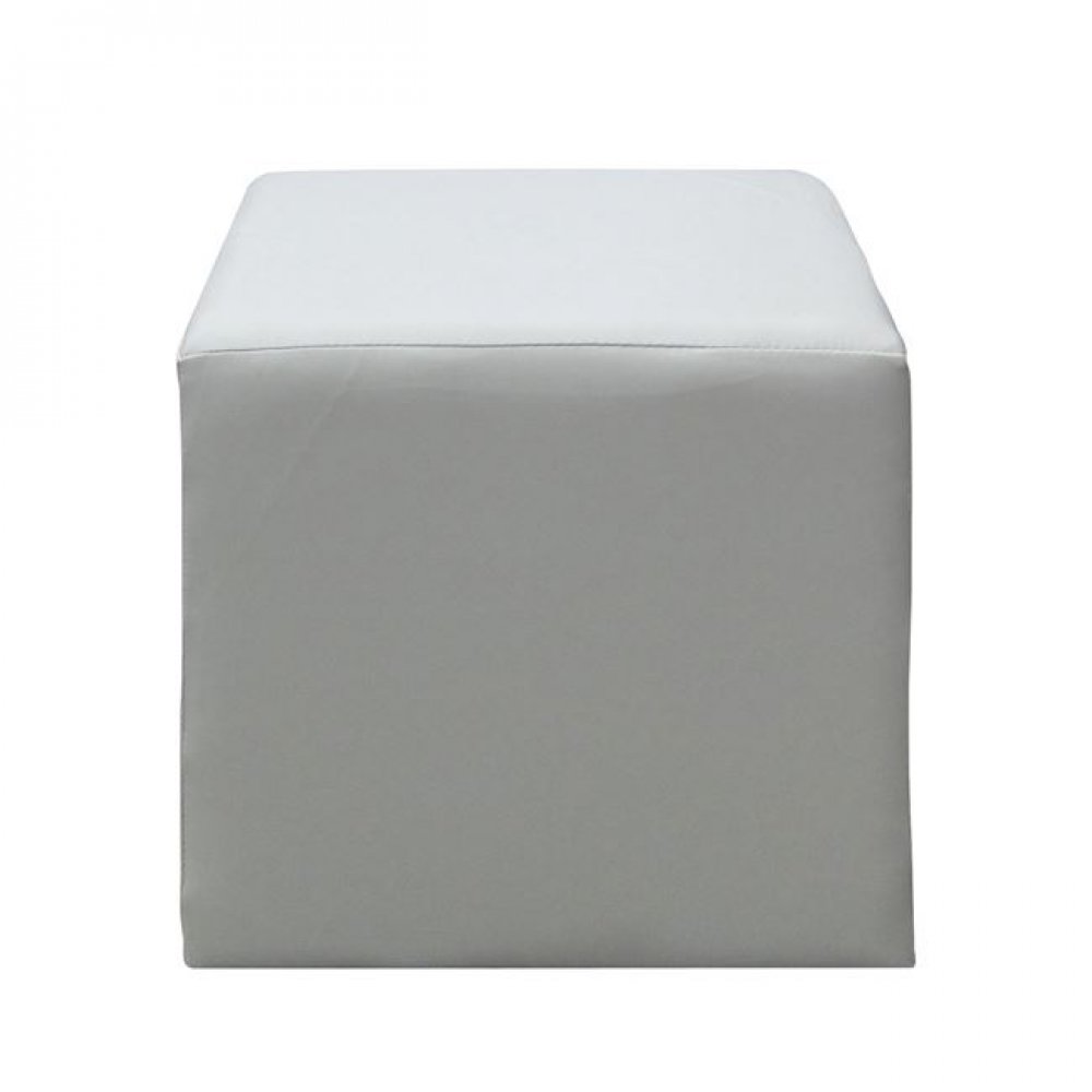 Σκαμπώ βοηθητικό "CLUB" από τεχνόδερμα σε χρώμα εκρού 37x37x42