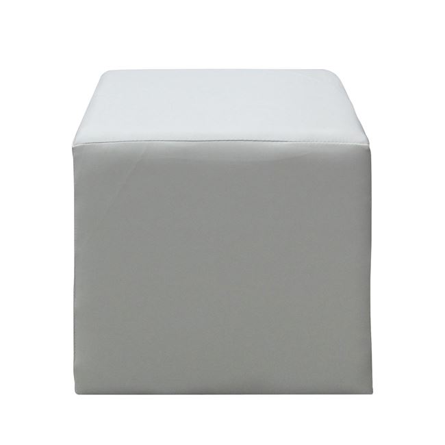 Σκαμπώ βοηθητικό "CLUB" από τεχνόδερμα σε χρώμα εκρού 37x37x42