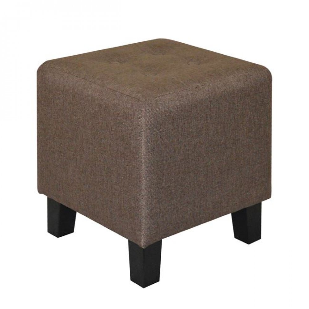 Σκαμπώ βοηθητικό "MEDEA" υφασμάτινο σε σκούρο καφέ χρώμα 37x37x42