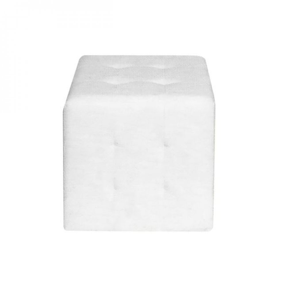 Σκαμπώ βοηθητικό "CONY" από τεχνόδερμα σε λευκό χρώμα 37x37x42